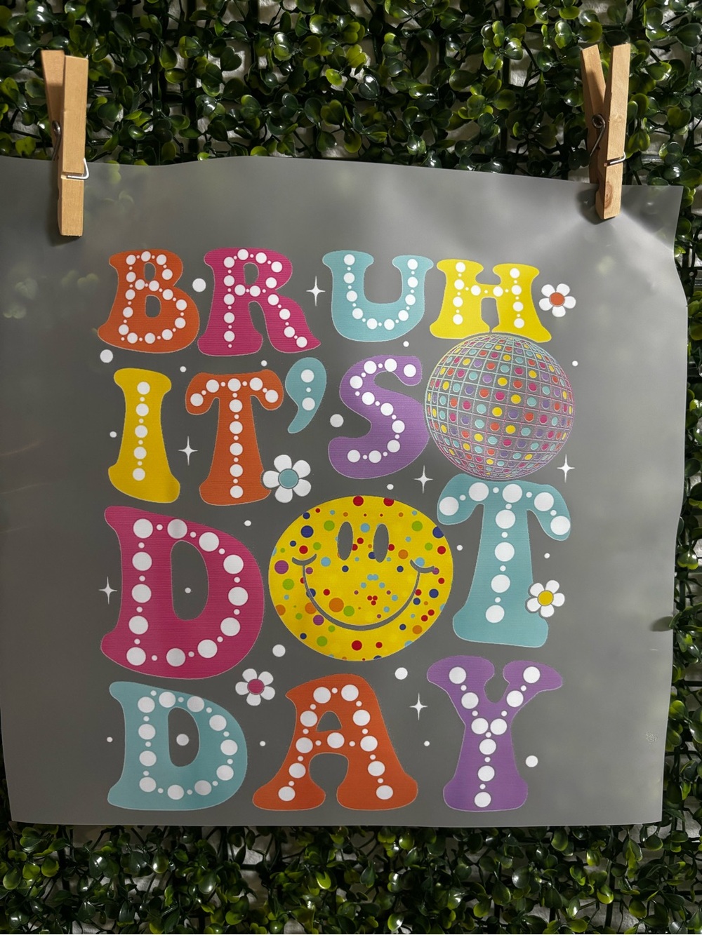 Retro 'Bruh It's Dope Day' Colorful Party Poster - Multi